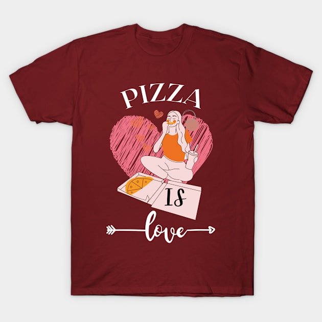 Pizza is Love- Pizza Lovers club T-Shirt by Eva Wolf